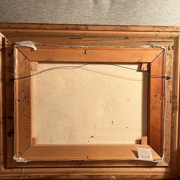 David Crespi Painting 20 by 17 frame size. 16 by 12 painting size. - Picture 5 of 5